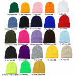 Knitted Hats Beanie Unisex Solid Autumn Winter Blank Cap - Image 4