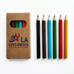 Mini Colored Pencil Set With Logo Printed Paper Colour