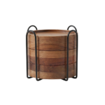6 Pcs Best Wooden Coasters with Holder