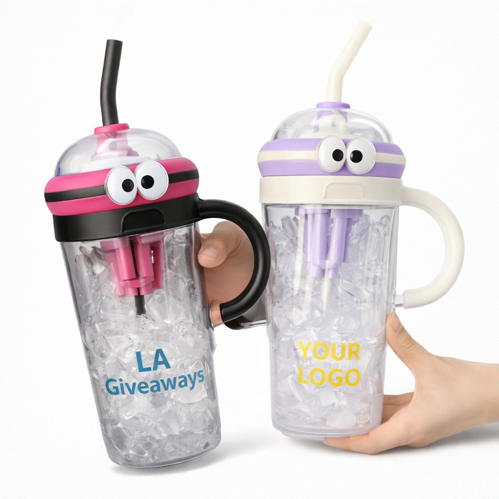DW-mug-Esha-02 Plastic Juice Ice Cup Straw Filter Tumblers custom logo - Image 1