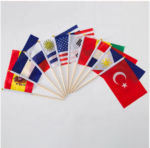Double Sided Printed Promotional Small Mini Hand Flag With P - Image 6