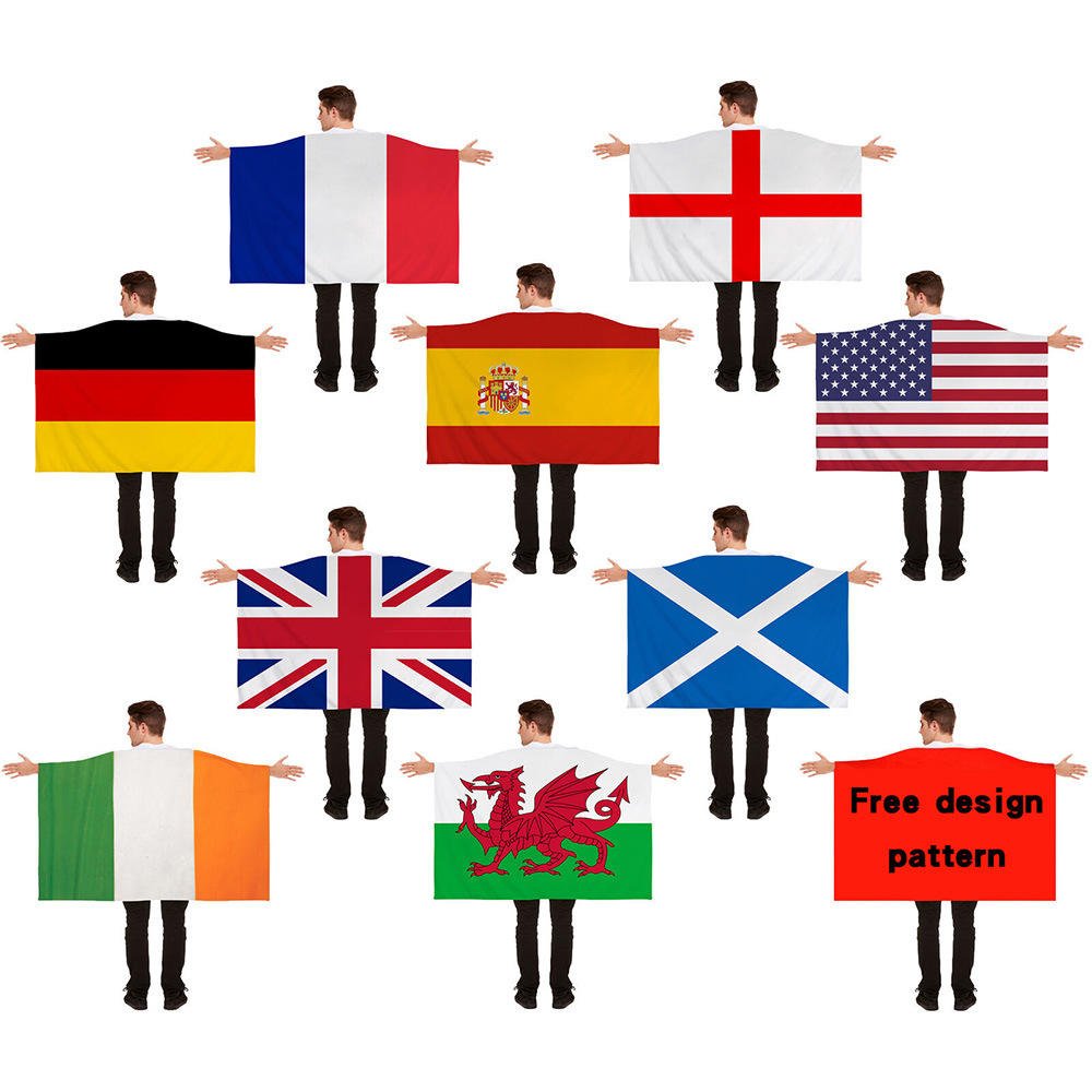 GC-FL-UZA-02 1 Polyester Digital Printing Customizable Body Flag for Sports - Image 1