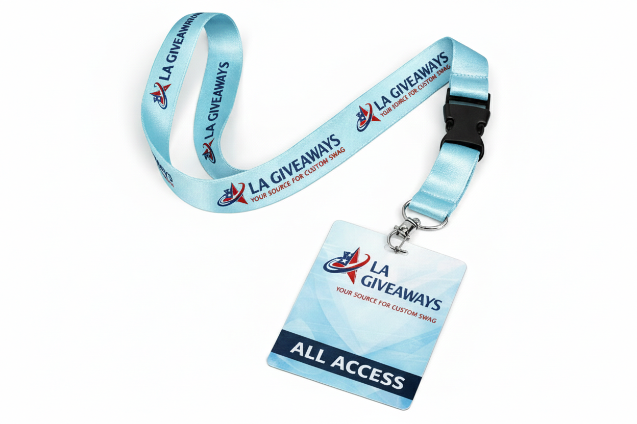 GC-PL -UZA-04 1 Full Color Event Badge With Lanyard - Image 1