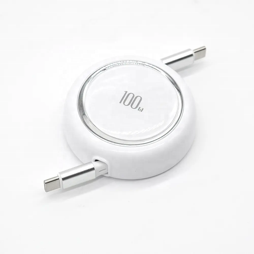 H7067eccbbb804f41a84b7ed634e701235 2025 100W Retractable USB-C Fast charging cable - Image 1