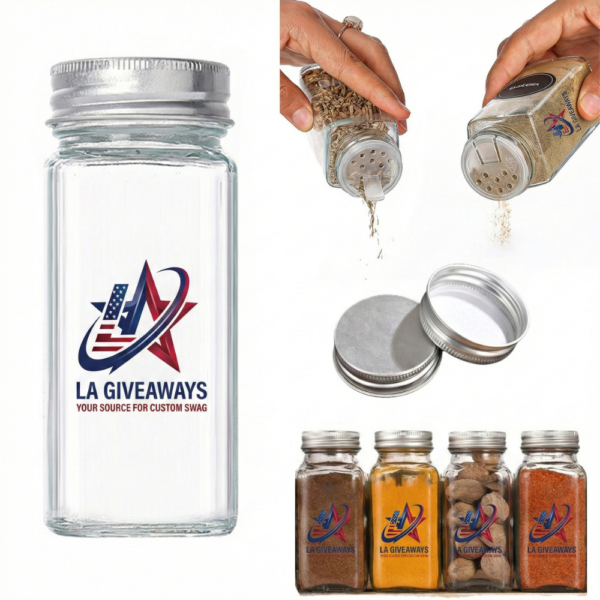 4oz Square Glass Spice Jar-Leakproof & Airtight