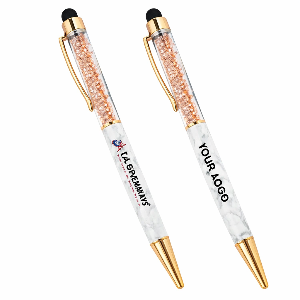 PN-pen-Esh-03 Luxury Marble Finish Touchscreen Pen with inside beats glass - Image 1