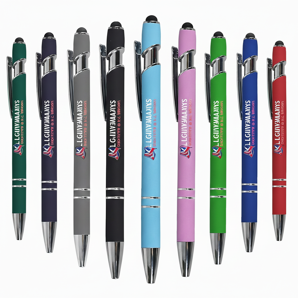 SOS-PEN-UZA-02 1 Promotion Advertising Gift 2 in 1 Ballpen Stylus Screen Ball - Image 1