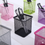 Metal Mesh Square Pen Holder Desk Organizers - Image 2