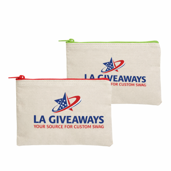 Canvas Zipper Pouch - Compact Promotional Organizer