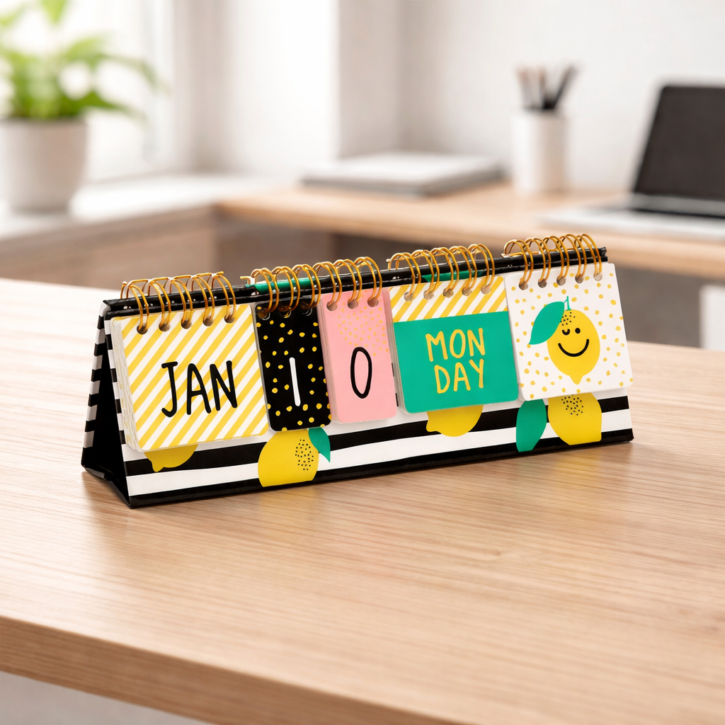 DE-Cldr-Esh-01(1) Customized Color Desk Mini Calendar Pocket Calendar 2026 - Image 1
