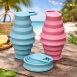 Travel Cups Double Reusable Silicone Sport Water Bottle - Image 2