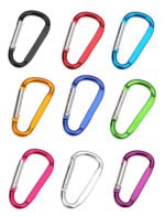 6cm 2.3inch Flat D-Ring Keychain Hook Karabiner - Image 3