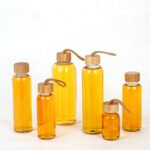 Custom logo Glass Water Bottle with Stainless steel and lid - Image 3