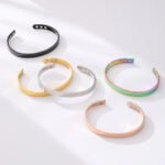 Stainless Steel Magnetic Cuff Bangle 6mm(W) Dual Magnet - Image 2
