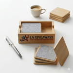 Bamboo & Recycled Flat Coaster Set