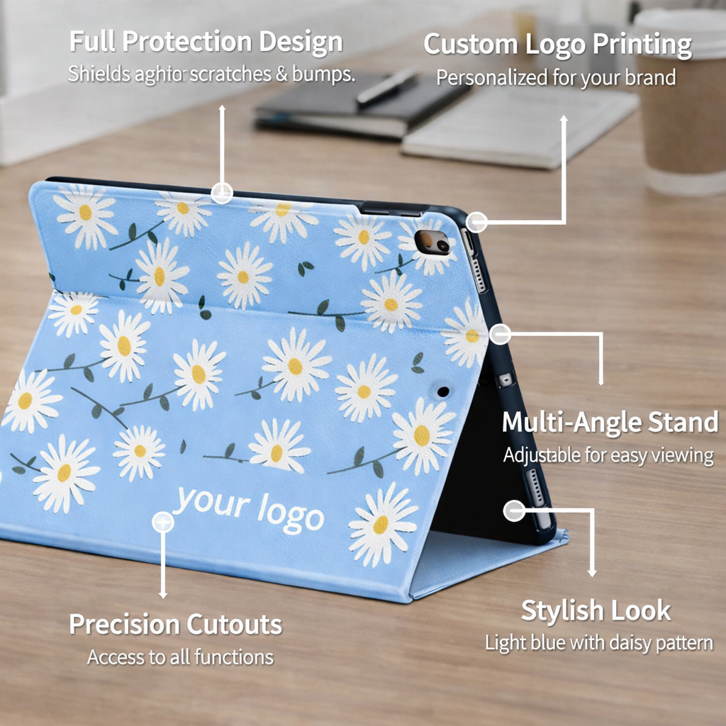MB-Cov-Esh-05 (2) Tri-fold Protective Case iPad 12.9 Inch Anti-Fall with pen - Image 1