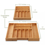 Expandable Bamboo Cutlery & Utensil Drawer Organizer