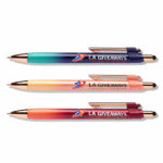 Full Color Ombre Monroe Stylus Pen with Rose Gold Trim