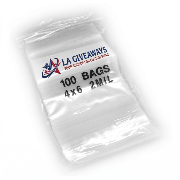 4" x 6" Clear Resealable Zipper Storage Bags