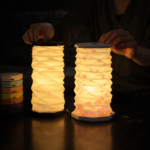Folding Paper Lamp ABS Night Rechargeable LED Lights Custom