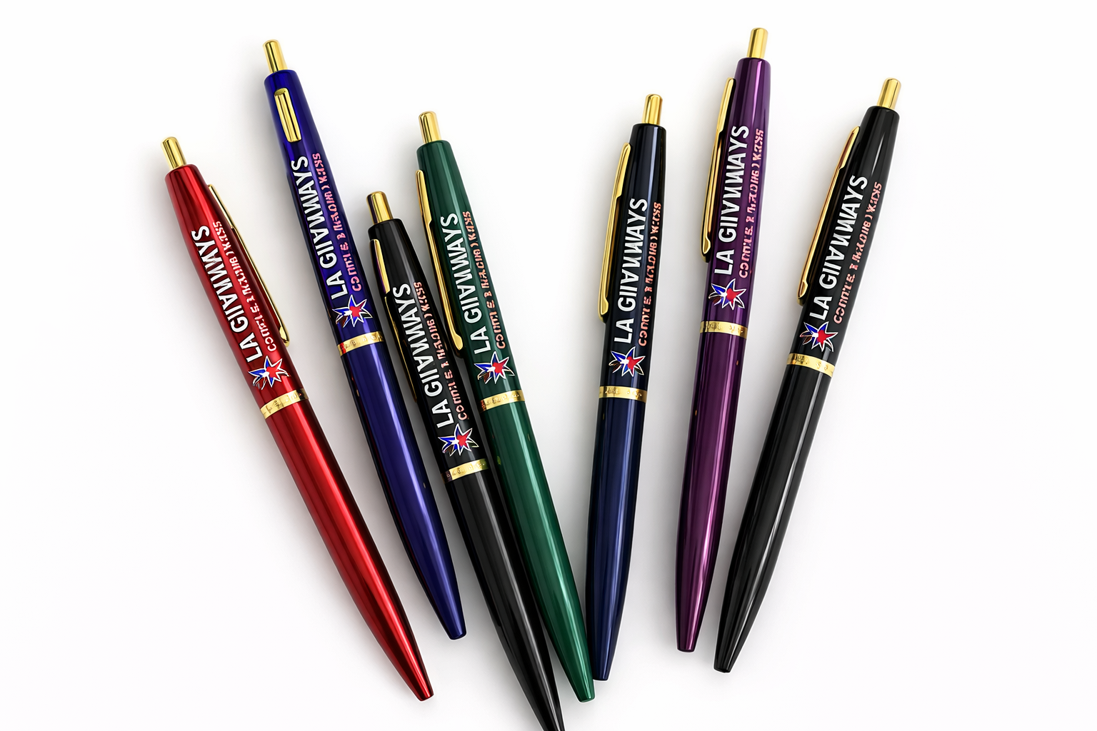 SOS-PEN-UZA-07 1 1.0mm Multi-Color Custom Clic Pens - Image 1