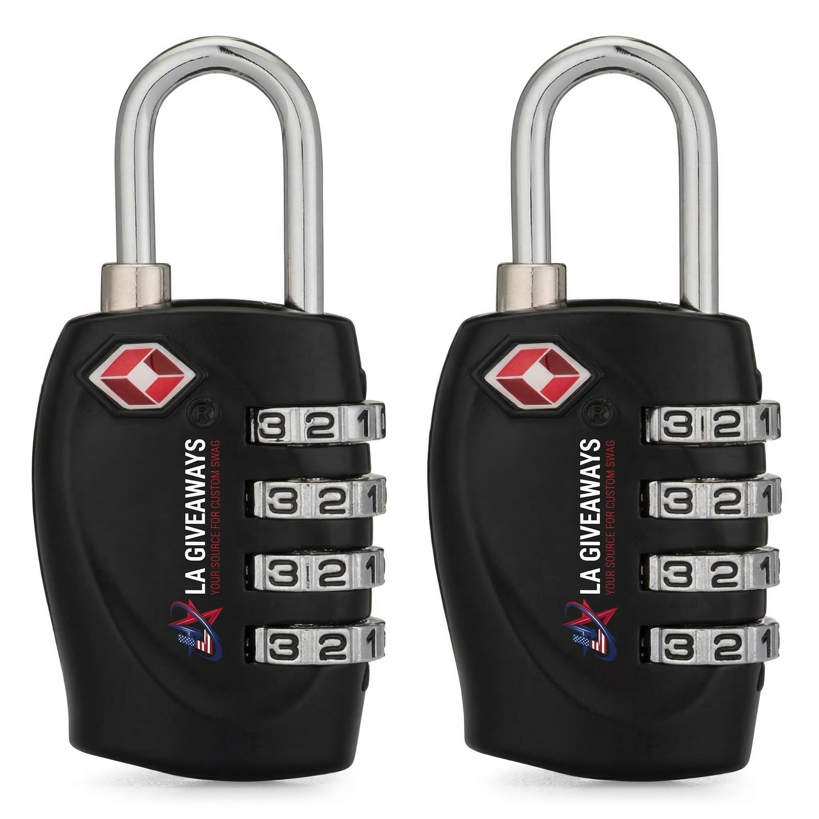 TI-LL-SAM-01 (3) 4-Digit Travel Luggage Locks (2 Pack)