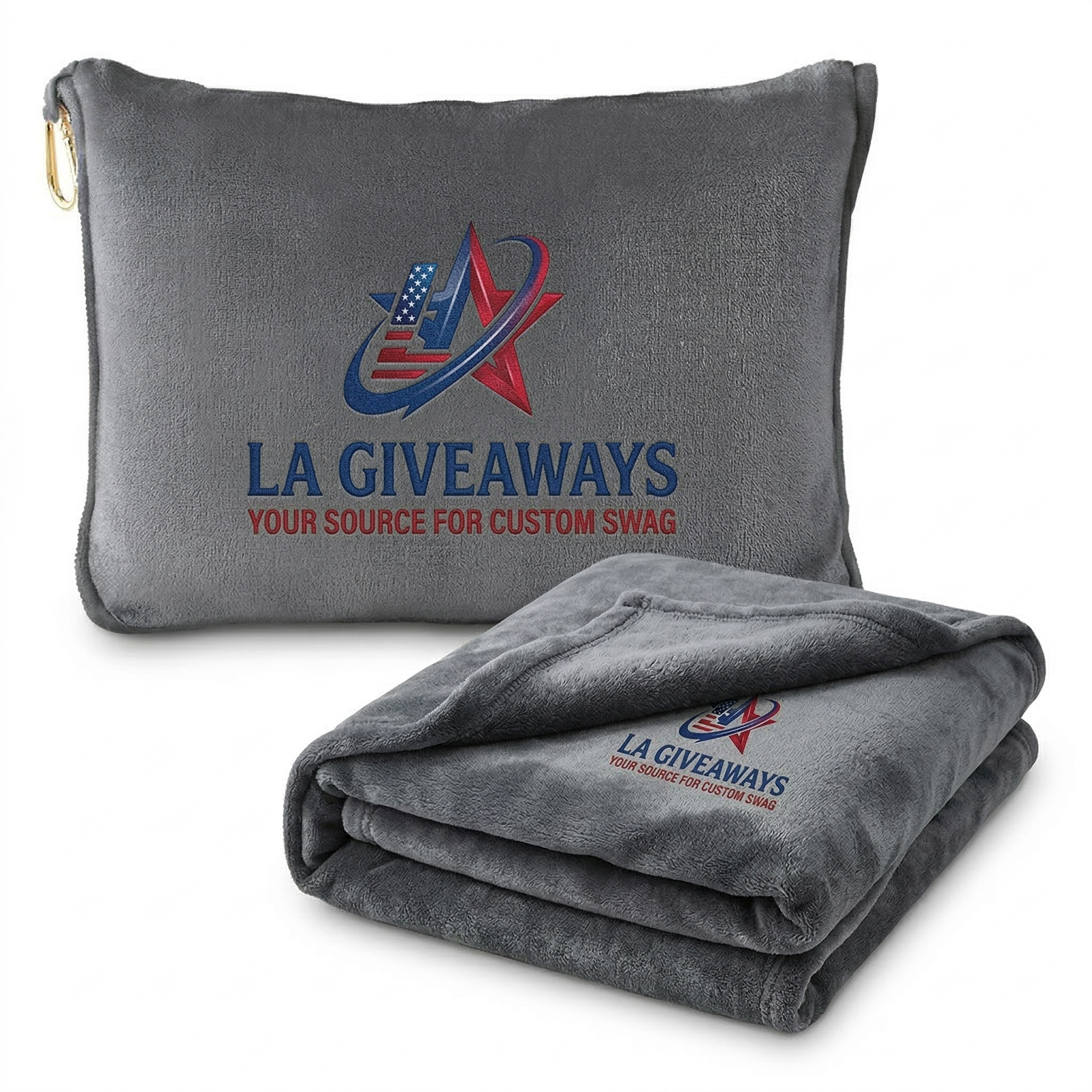 TI-TBP-SAM-01 (1) 2-in-1 Travel Blanket with Pillowcase & Luggage Sleeve