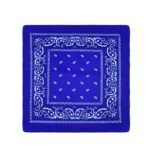 22" x 22" Novelty Print Paisley Cowboy Cotton Bandana - Image 3
