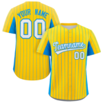 Stripe Baseball Jersey Button - Image 2