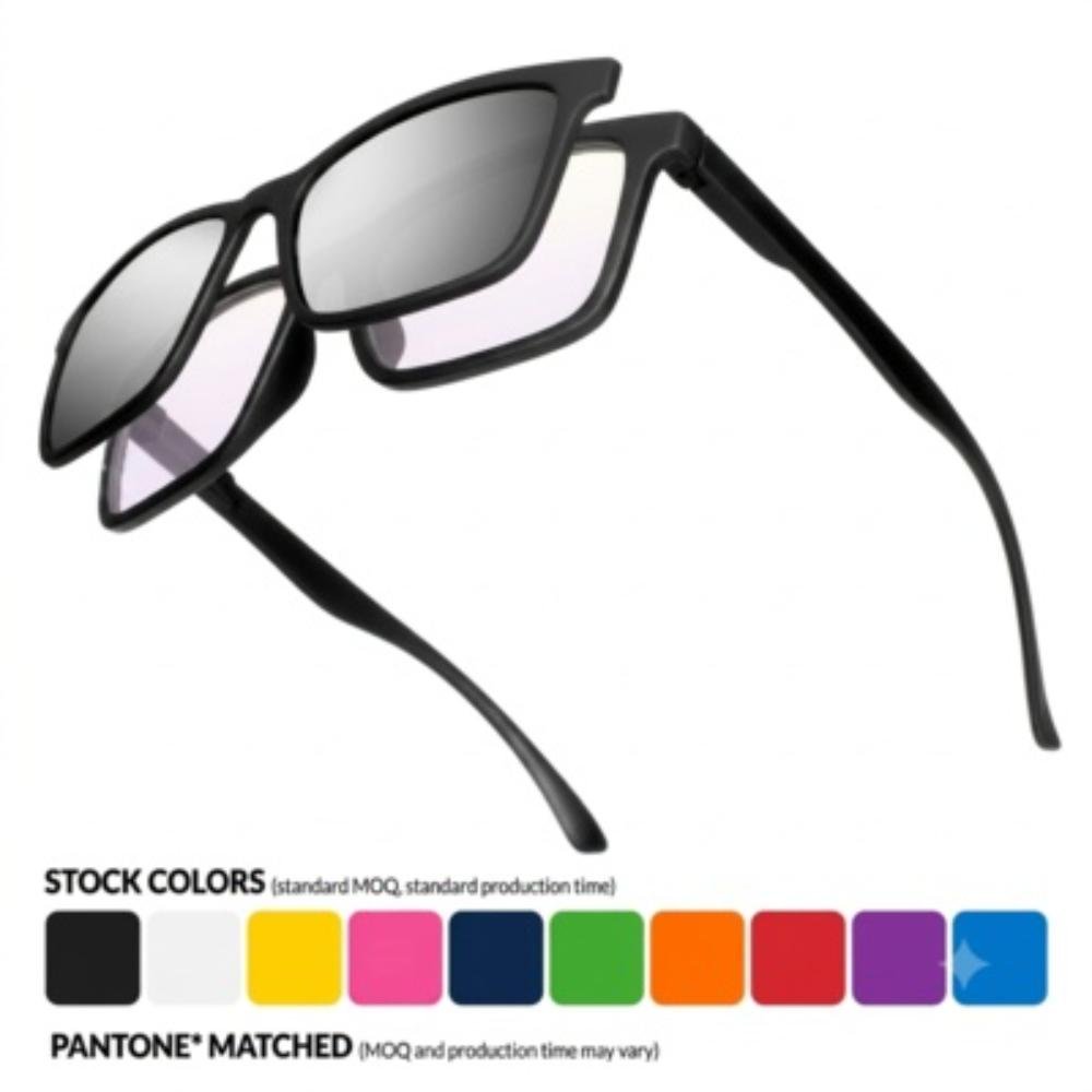 EW-SUN-SAM-04 DOUBLE COLORS LENS SUNGLASSES 2 IN 1 MAGNETIC FRAME - Image 1