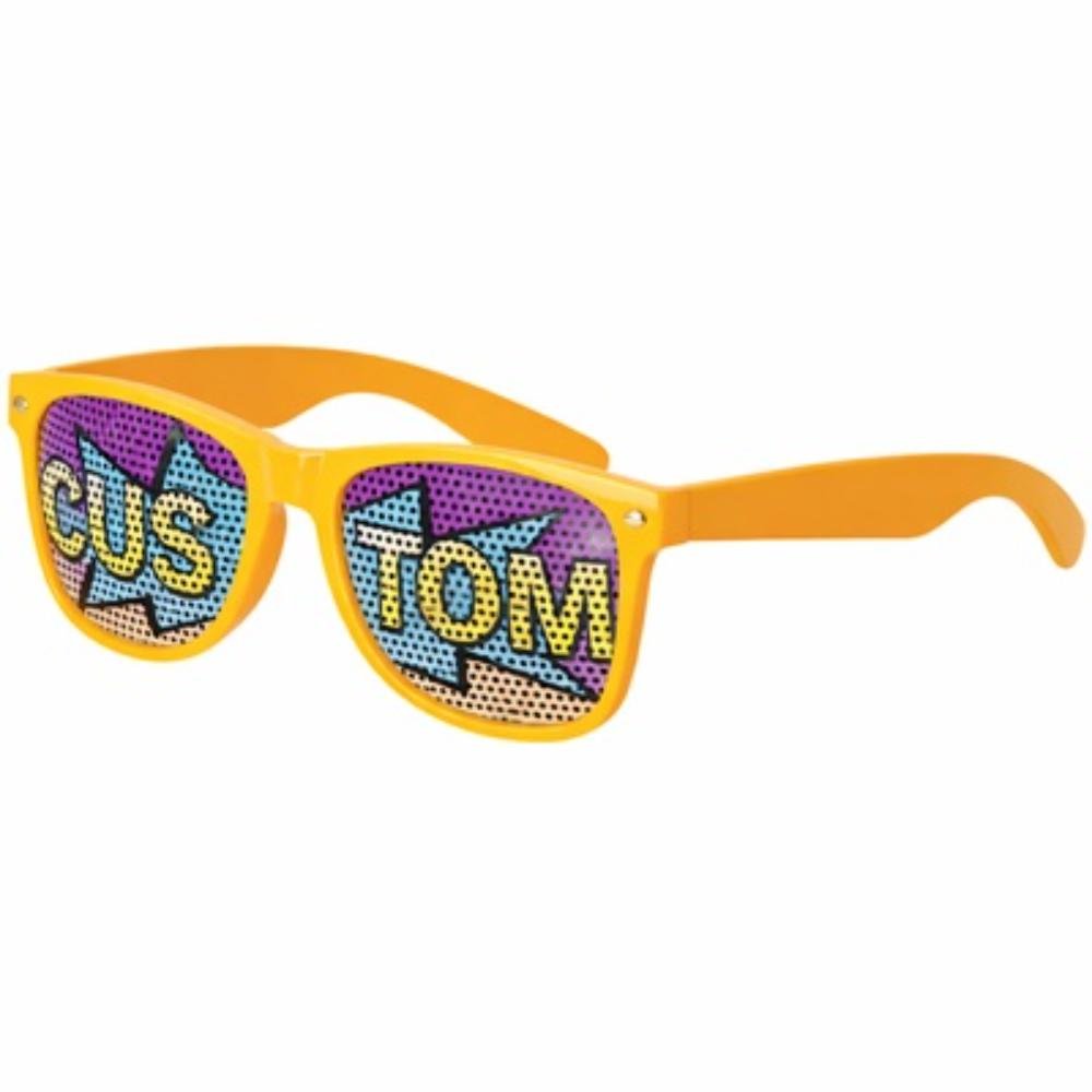 EW-SUN-SAM-05 PHOTO UV400 PROTECTION PLASTIC SUNGLASSES WITH PINHOLE - Image 1