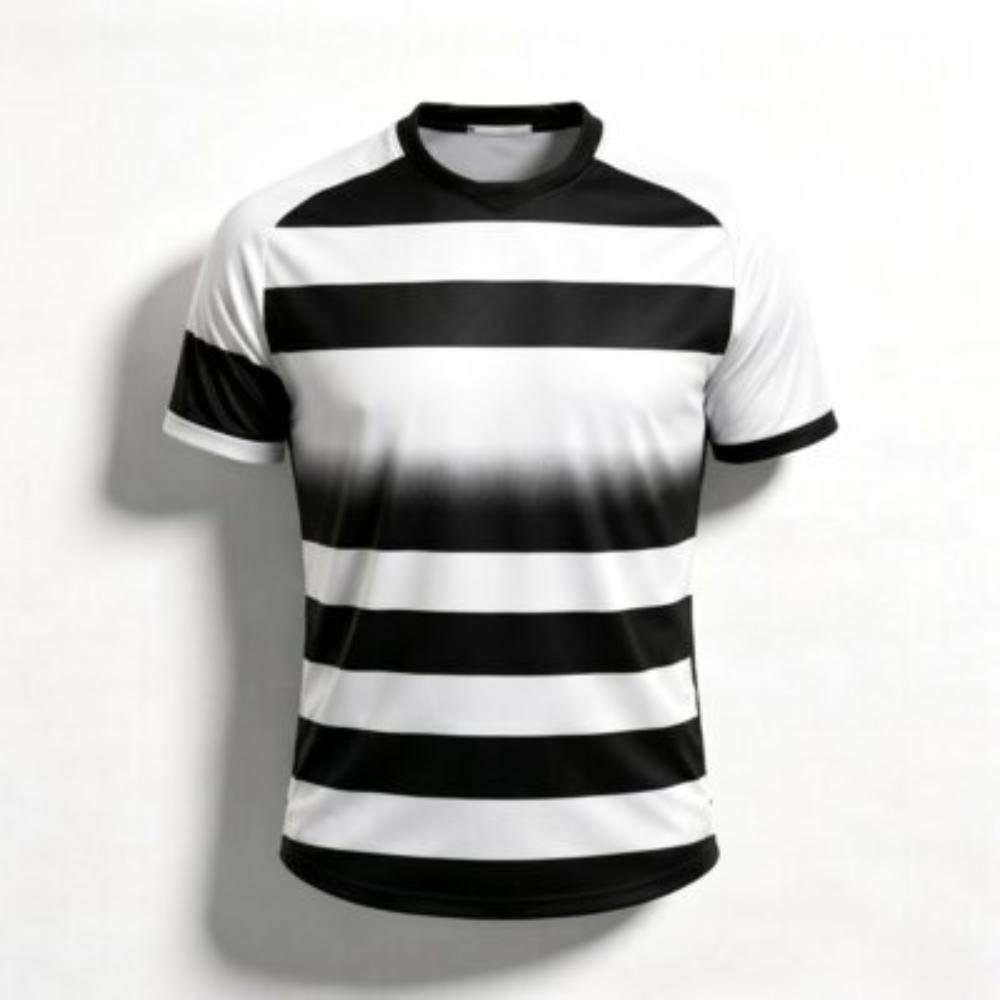 SW-SHIRT-ESH-04 Retro Blue & White Stripe Football Jersey - Image 1