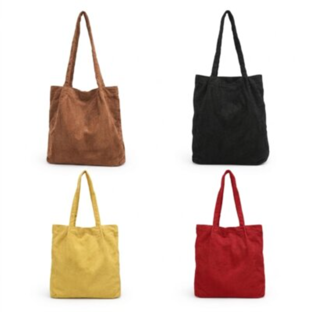 TB-BAG-ESH-12 Women’s Corduroy Tote Bag. - Image 1